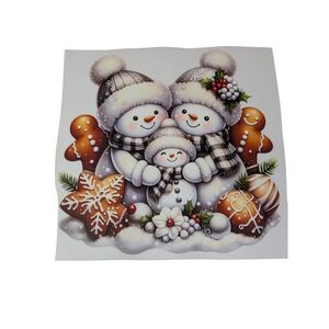 DTF Transfers Ready to Press Snowman Family - Iron on Transfer‎